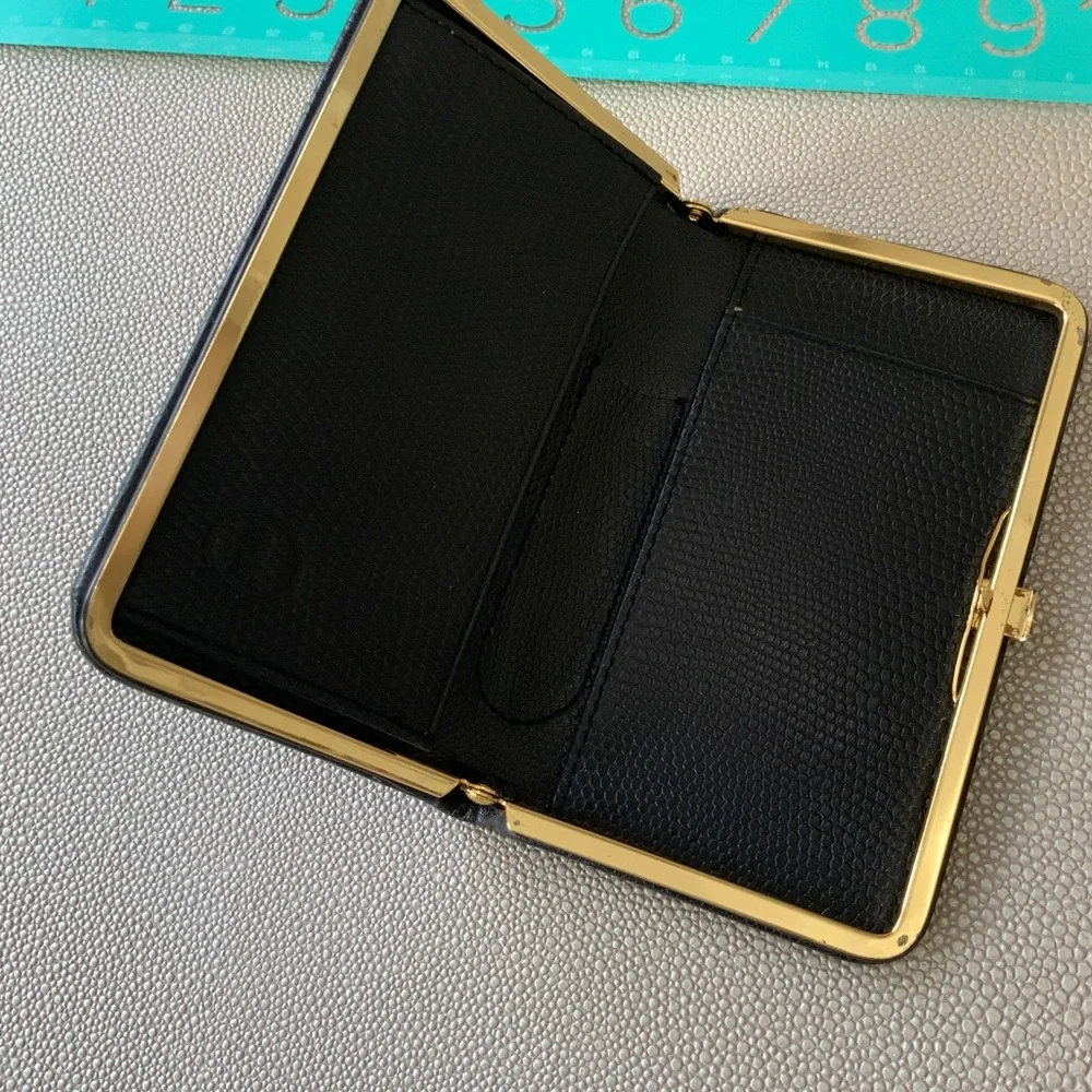 AMI Alexandre Mattiussi leather black card case
